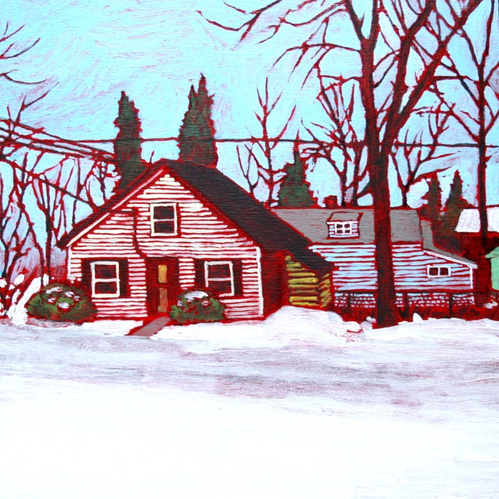 Auburn st Cabin 13"x 13" print