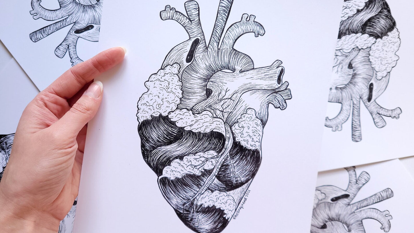 Erin Hollingshead - "Heart of Waves" Art Print
