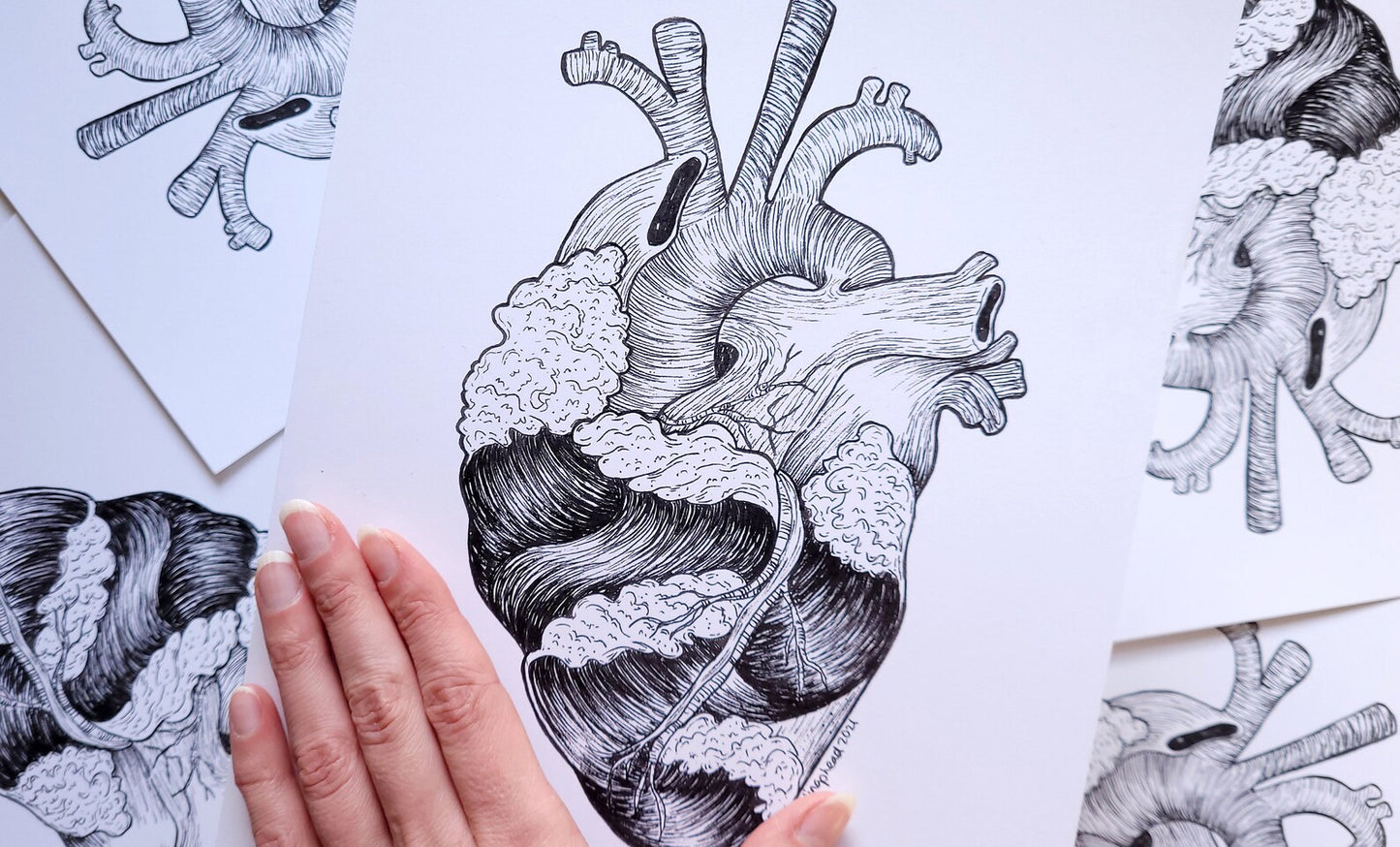 Erin Hollingshead - "Heart of Waves" Art Print