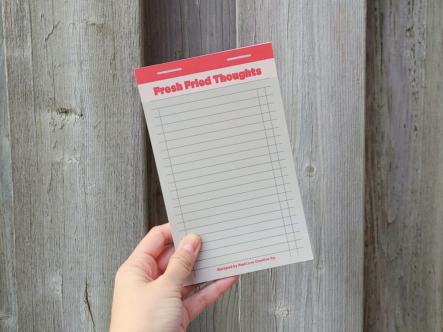 Mad Love Creative Co. - FRESH FRIED THOUGHTS Lined Notepad