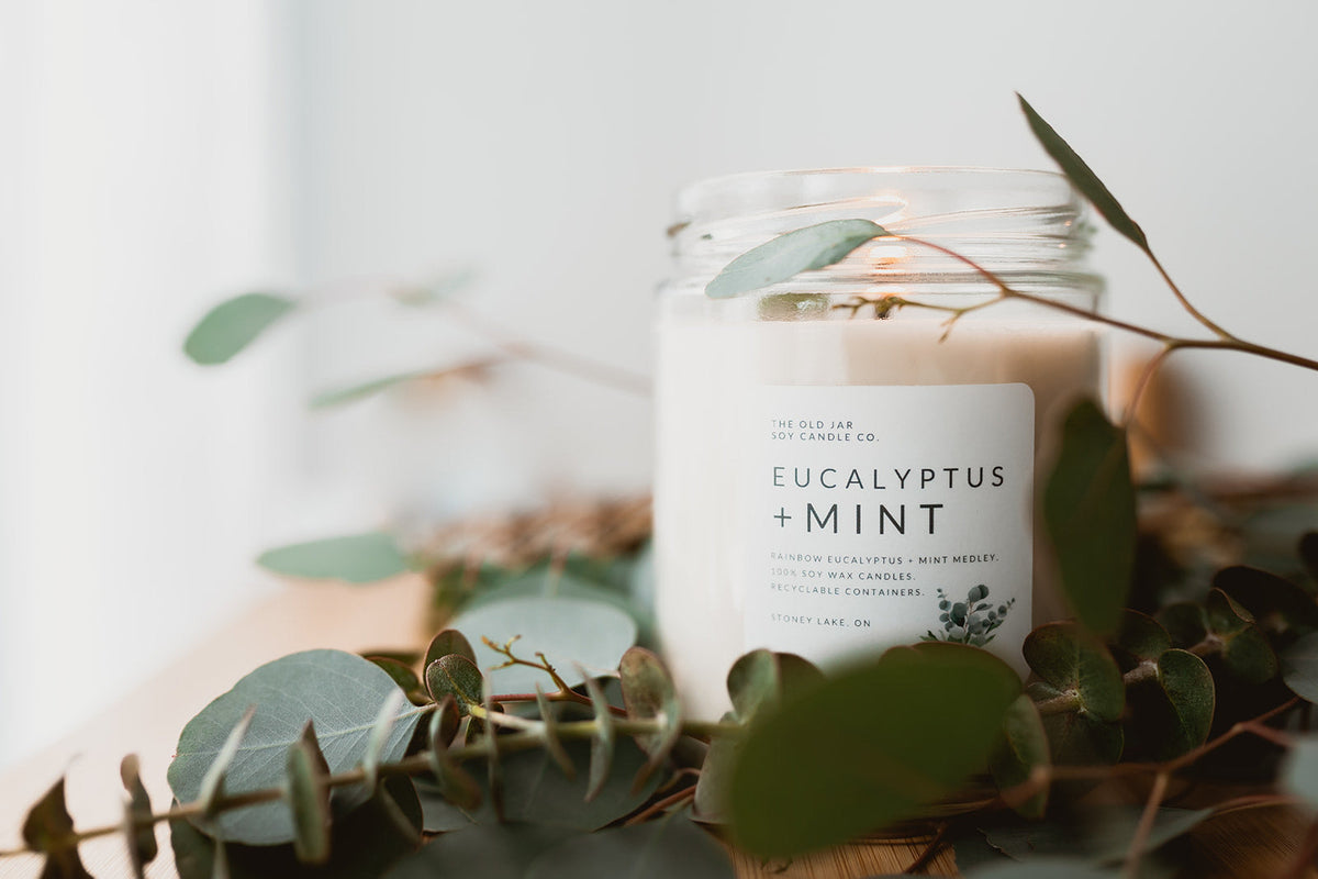 Old Jar Candle Co. - EUCALYPTUS + MINT Soy Candle