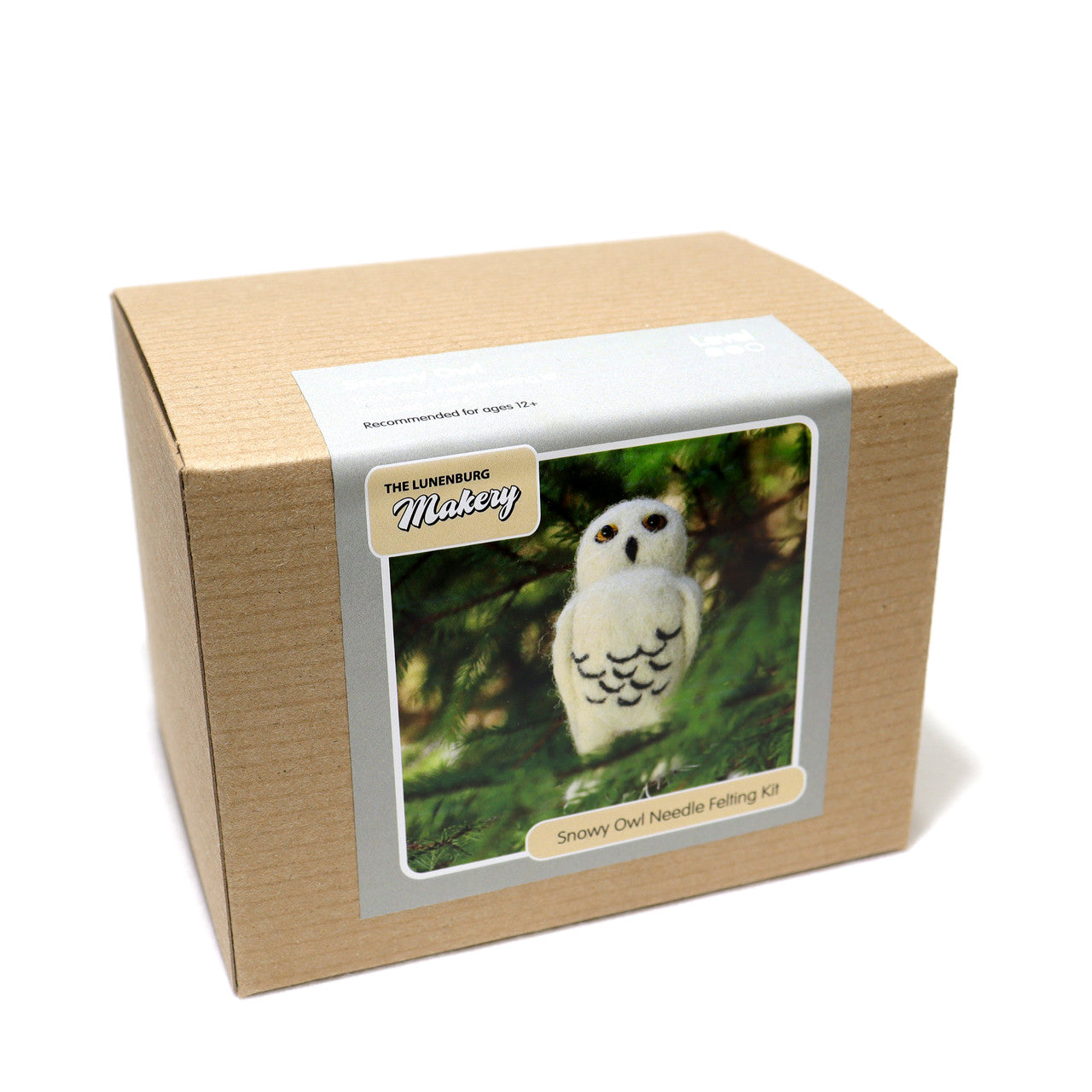 Lunenburg Makery - SNOWY OWL Needle Felting Kit
