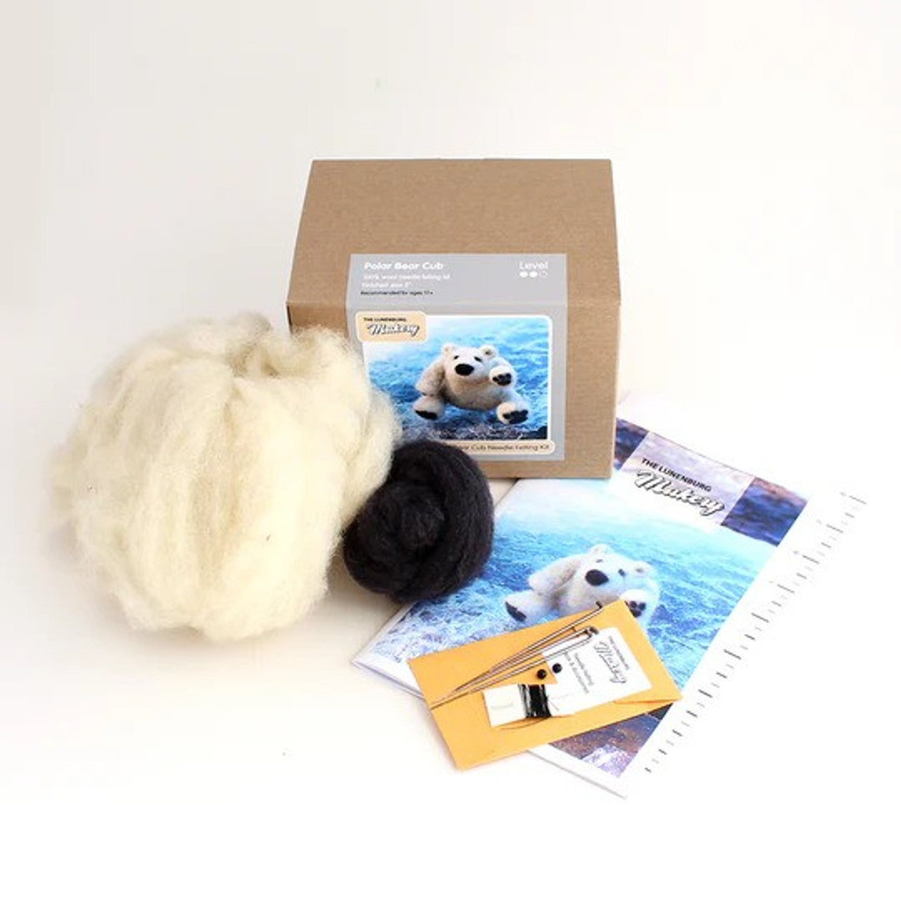 Lunenburg Makery - POLAR BEAR Needle Felting Kit