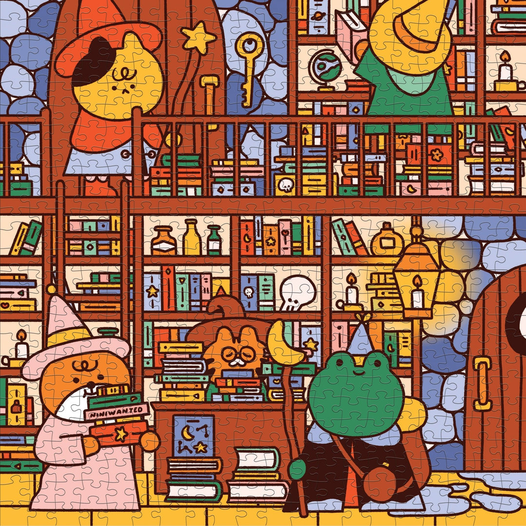mudpuppy - THE WIZARD'S LIBRARY Puzzle (500-Pieces)