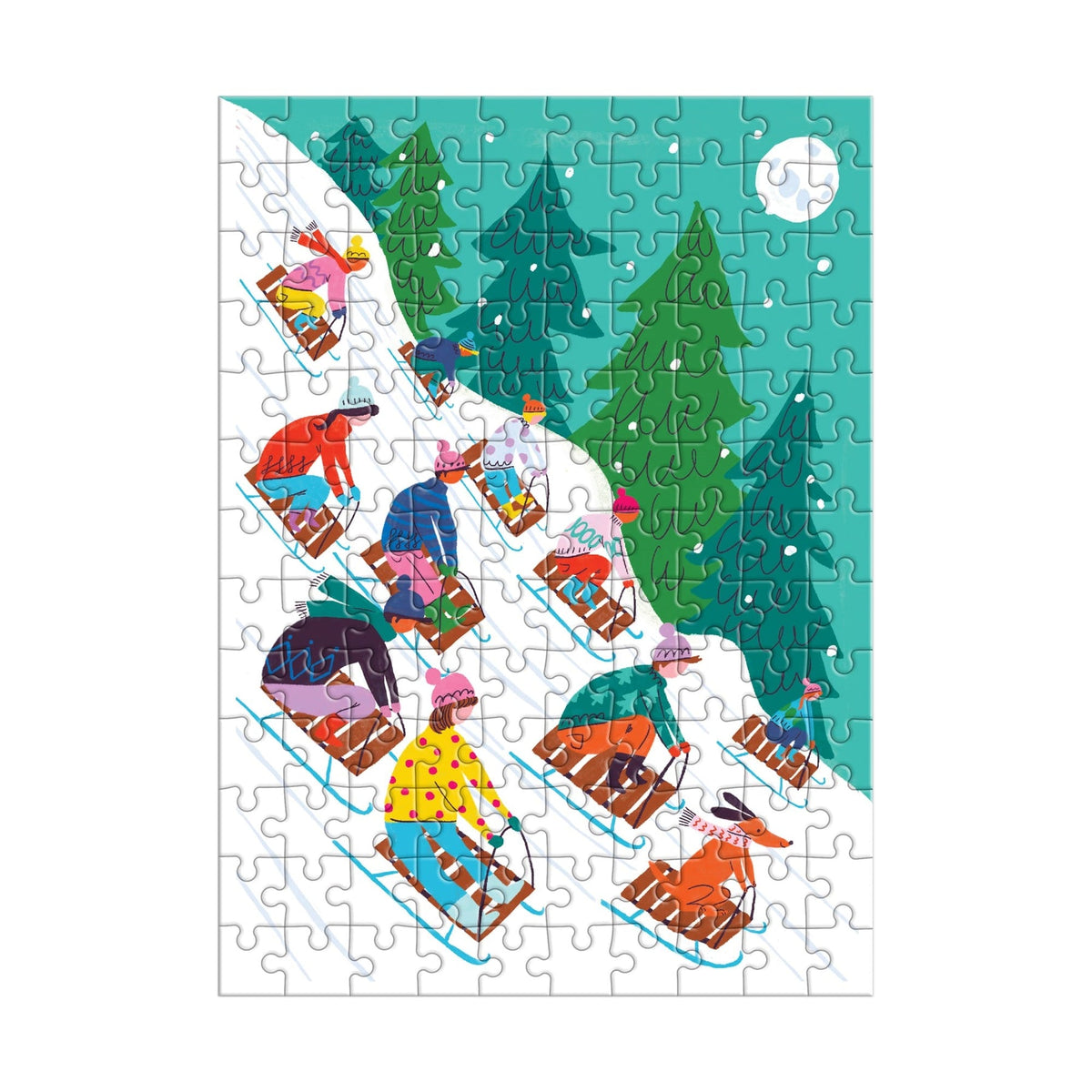 Galison - WINTER SLEDDING Puzzle Ornament (130pc)