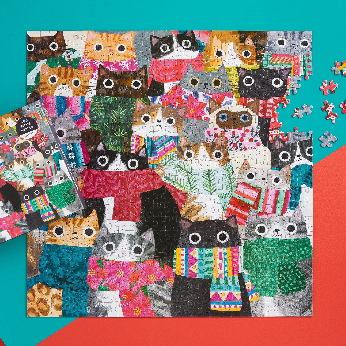 Galison - WINTRY CATS Puzzle (500-Pieces)