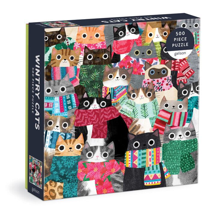 Galison - WINTRY CATS Puzzle (500-Pieces)