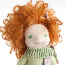 mini waldorf doll with red hair