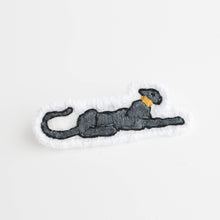 black cat - embroidered brooch