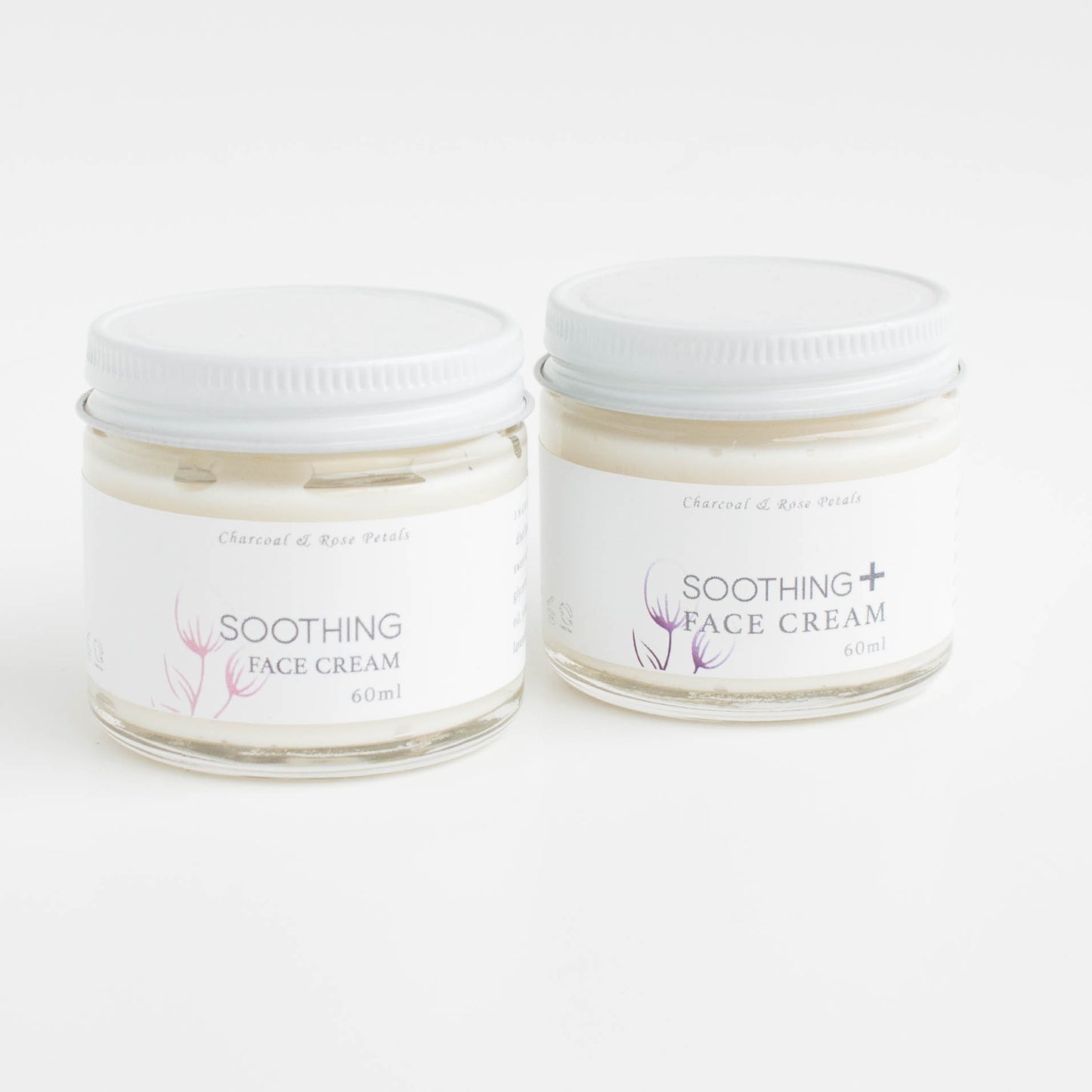 Charcoal and Rose Petals - Soothing Face Cream