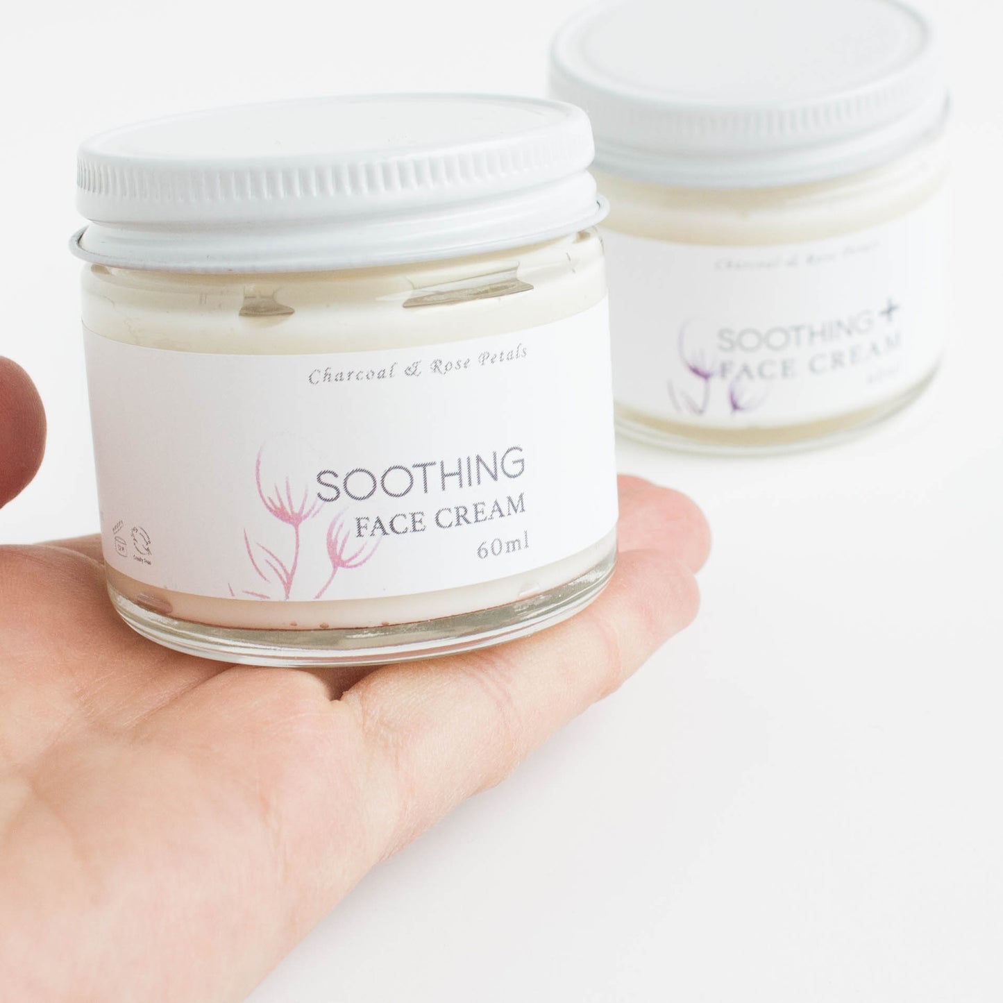 Charcoal and Rose Petals - Soothing Face Cream