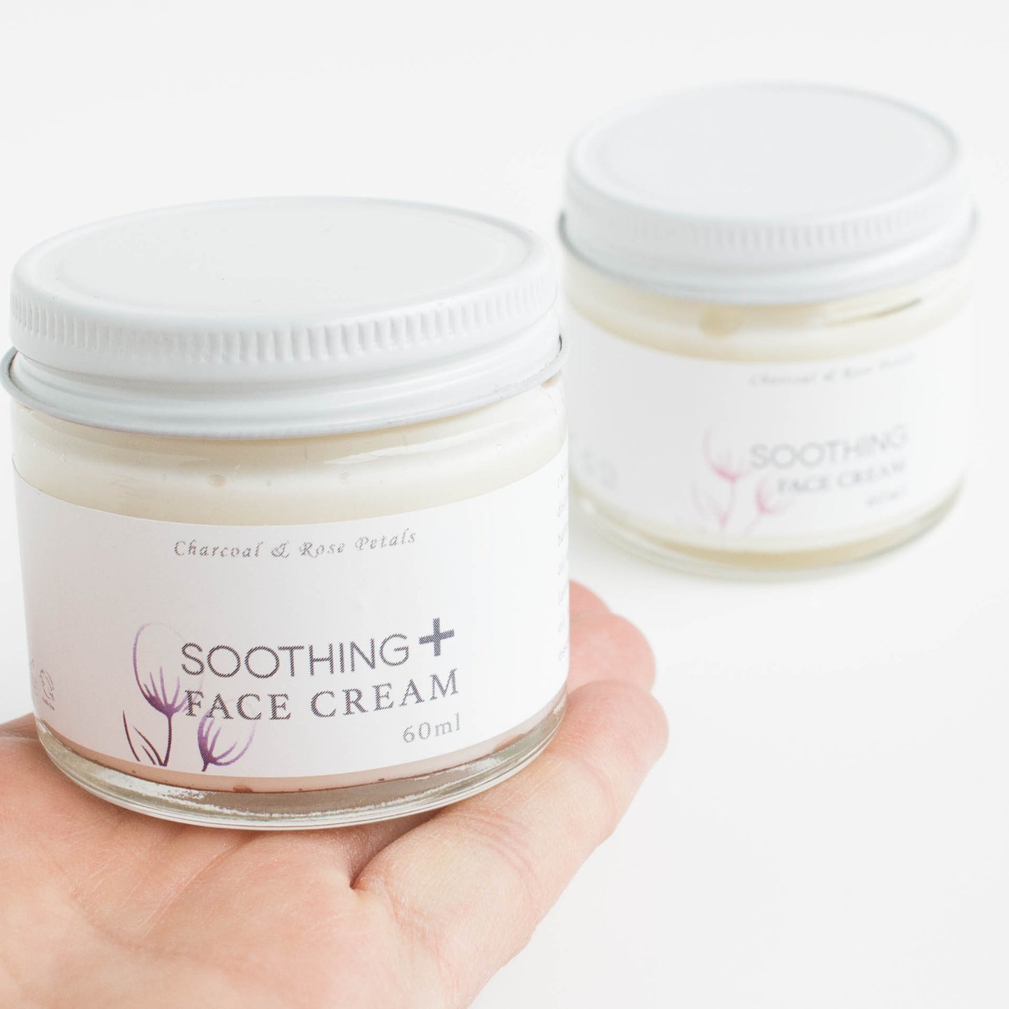 Charcoal and Rose Petals - Soothing Face Cream