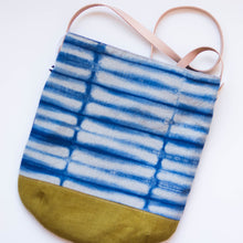 hand dyed linen tote bag