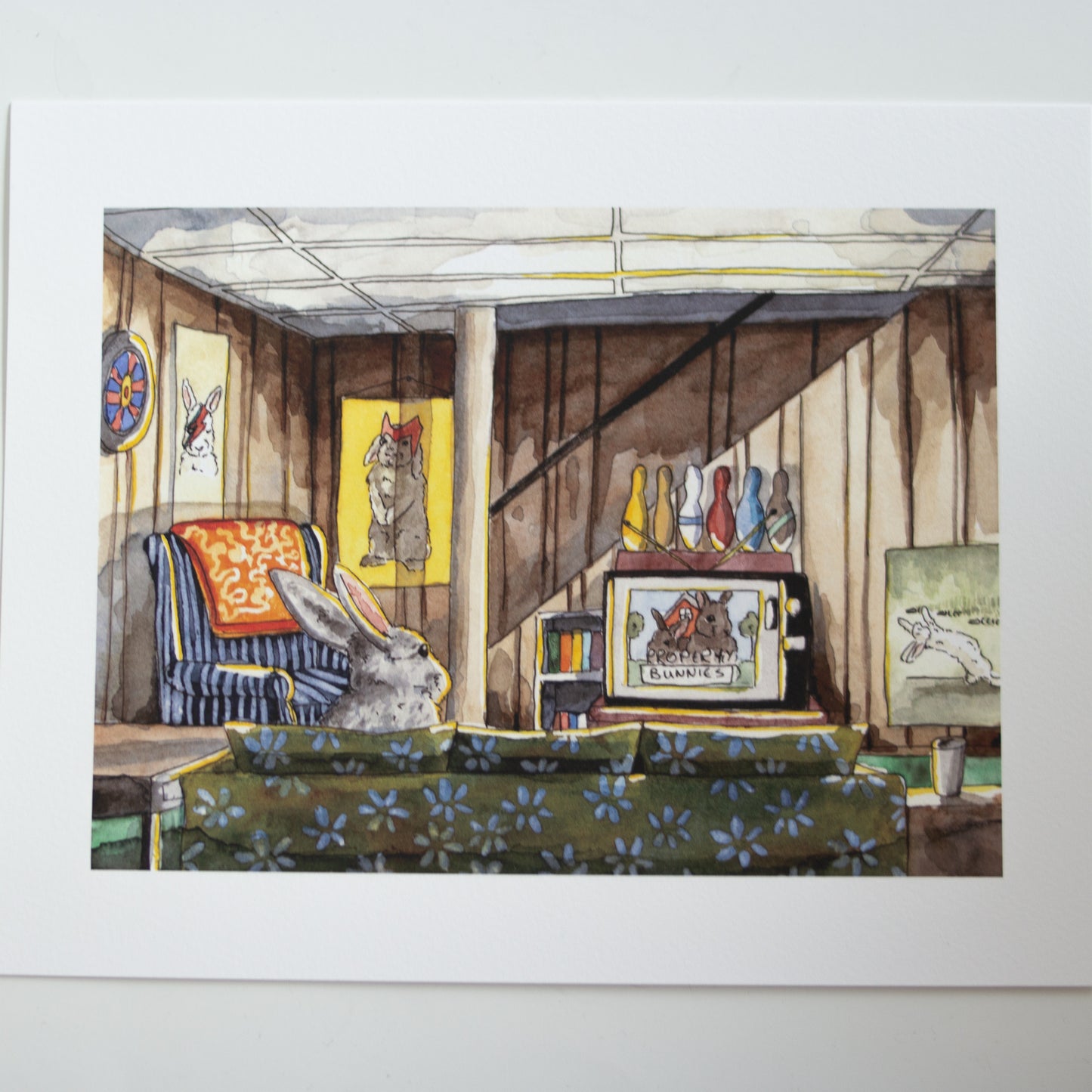 Critter Co. - BASEMENT BUNNY Print (8" X 10")