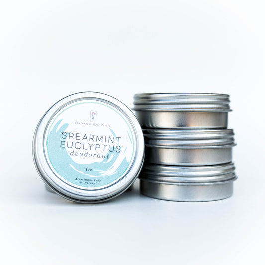 Charcoal and Rose Petals - Spearmint Eucalyptus Deodorant