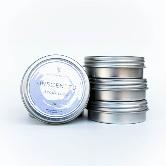 Charcoal and Rose Petals - Unscented Deodorant