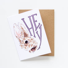 Rabbit says 'Hey' greeting card