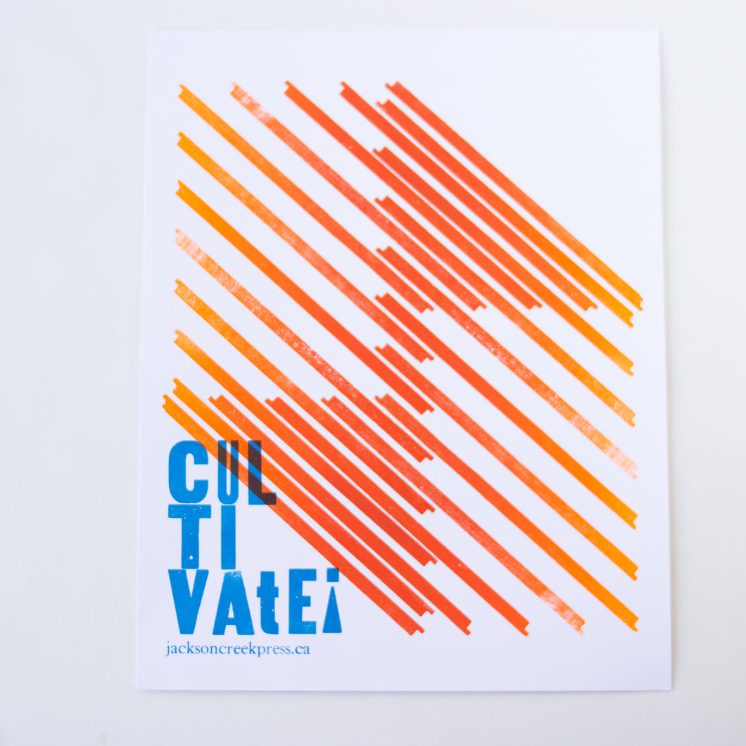 Jackson Creek Press - CULTIVATE Letterpress Print
