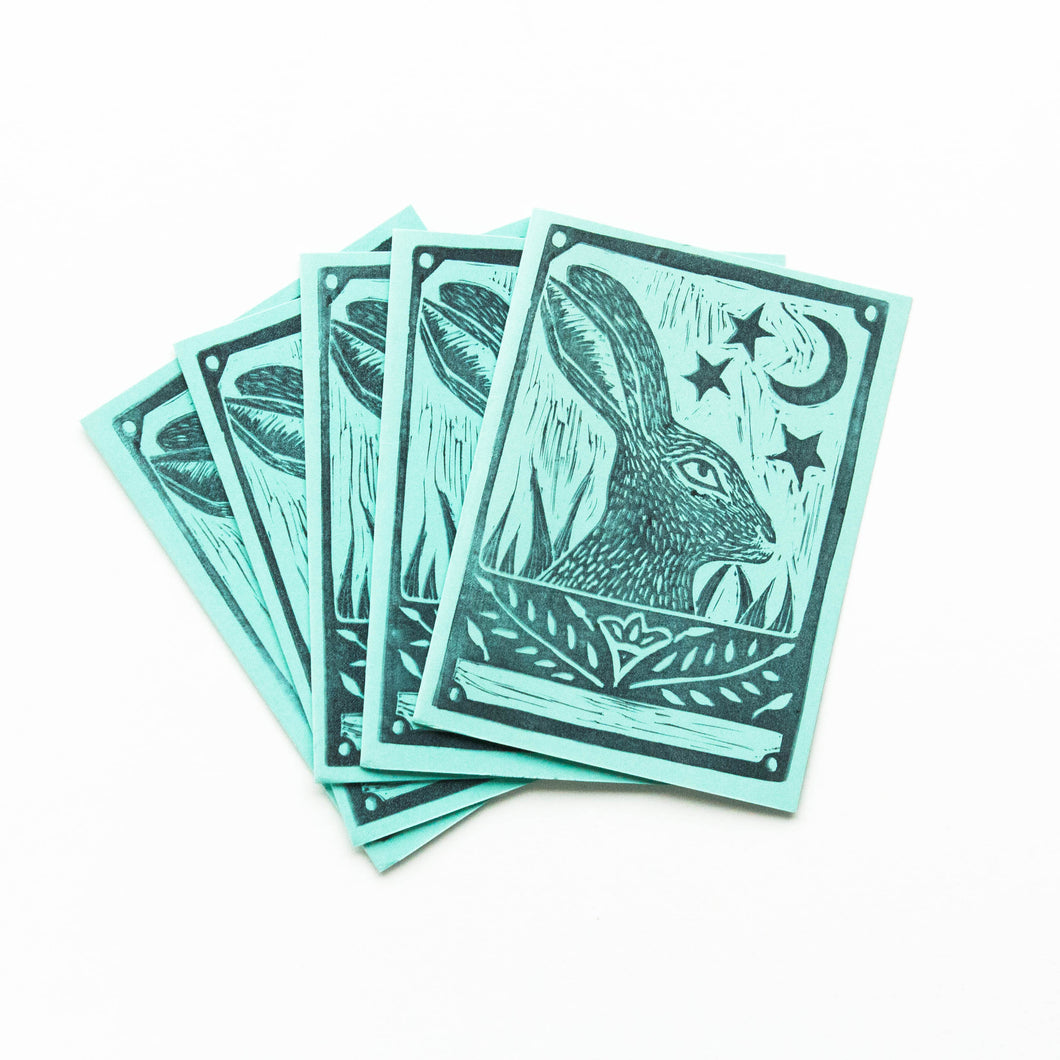 Brianna Gosselin - Rabbit Linocut Greeting Card