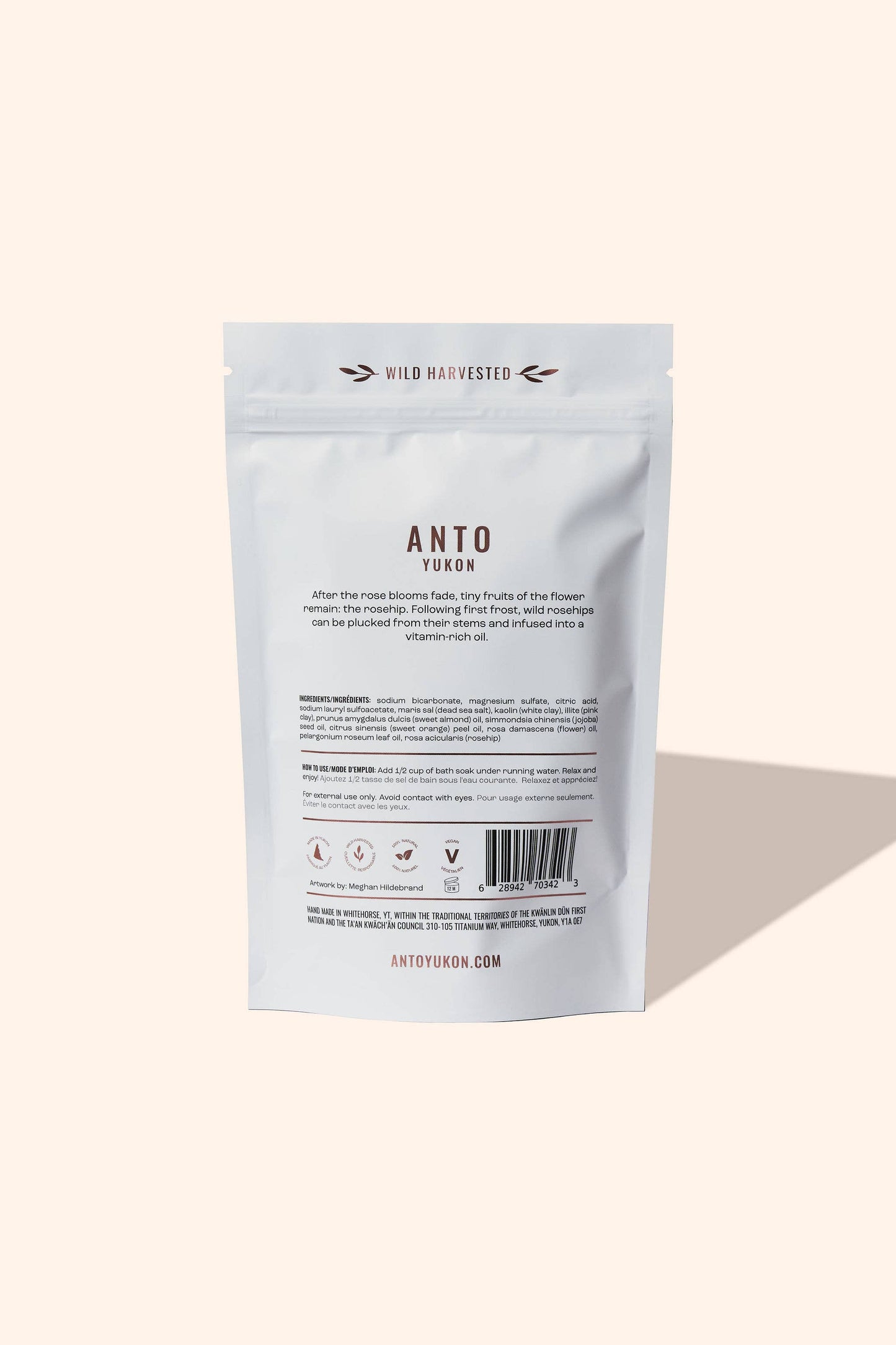 Anto Yukon - Foaming Rosehip Bath Soak: 100 g