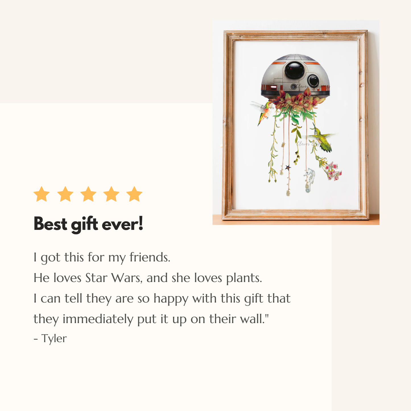 Clever Clippings - Star Wars inspired: BB8 - Underwater Discoveries (8"x10")