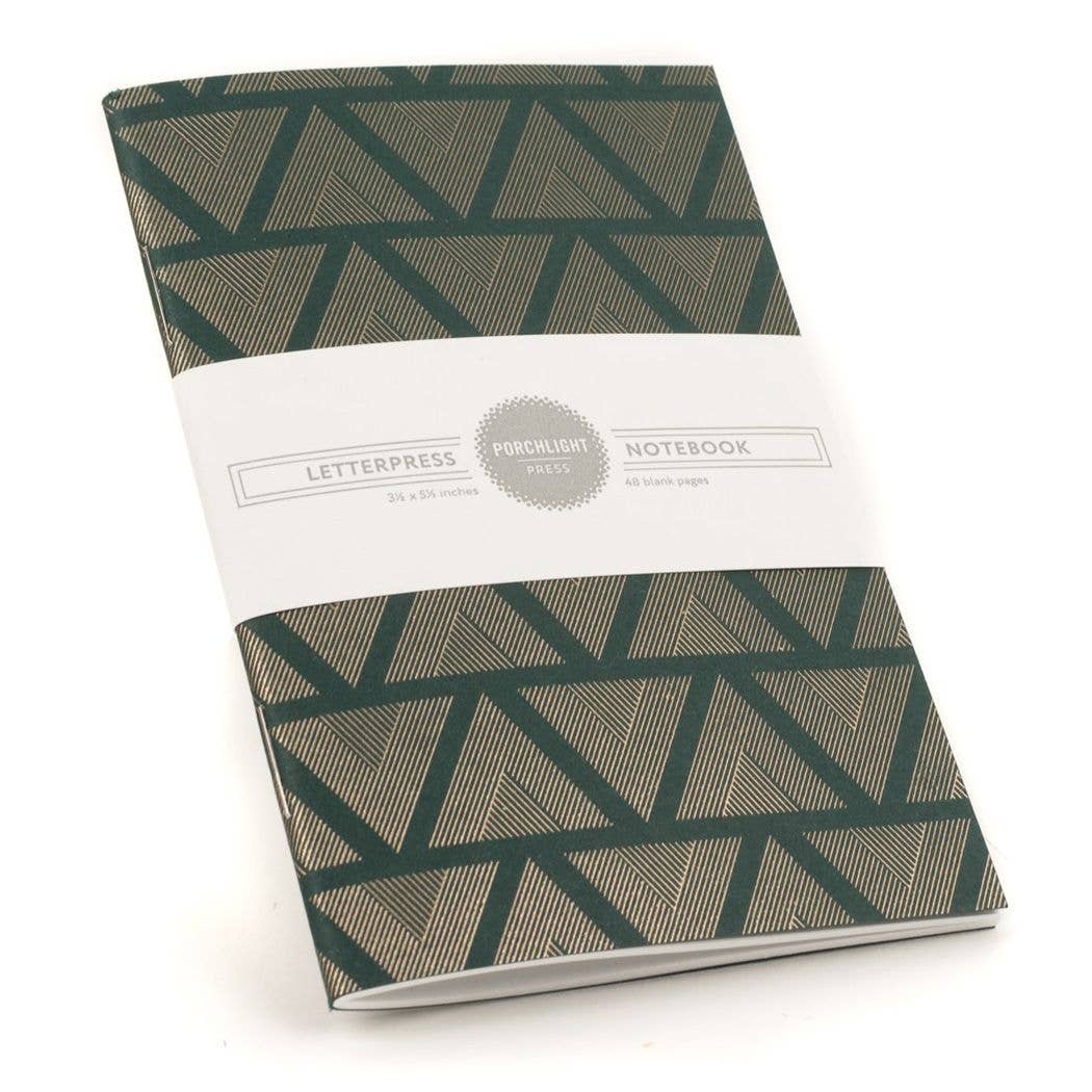 Porchlight Press - Triangles Foil Pocket Notebook (Plain Pages)