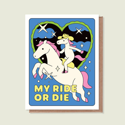 Épée Lapin Studio - My Ride Or Die Greeting Card