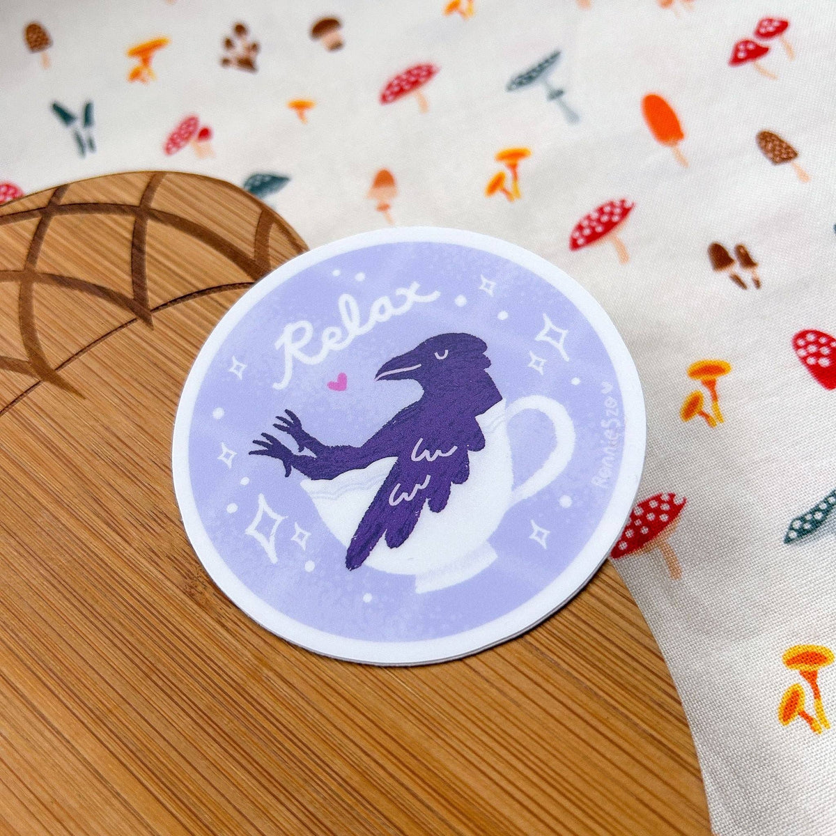 RonnieSzo Art - RELAX CROW Sticker