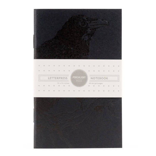 Porchlight Press - Mono Raven Pocket Notebook (Plain Pages)