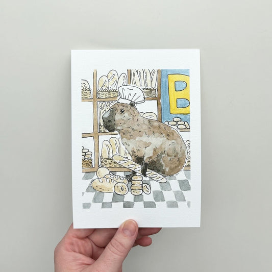 Critter Co. - CAPYBARA BAKER Print (5" X 7")