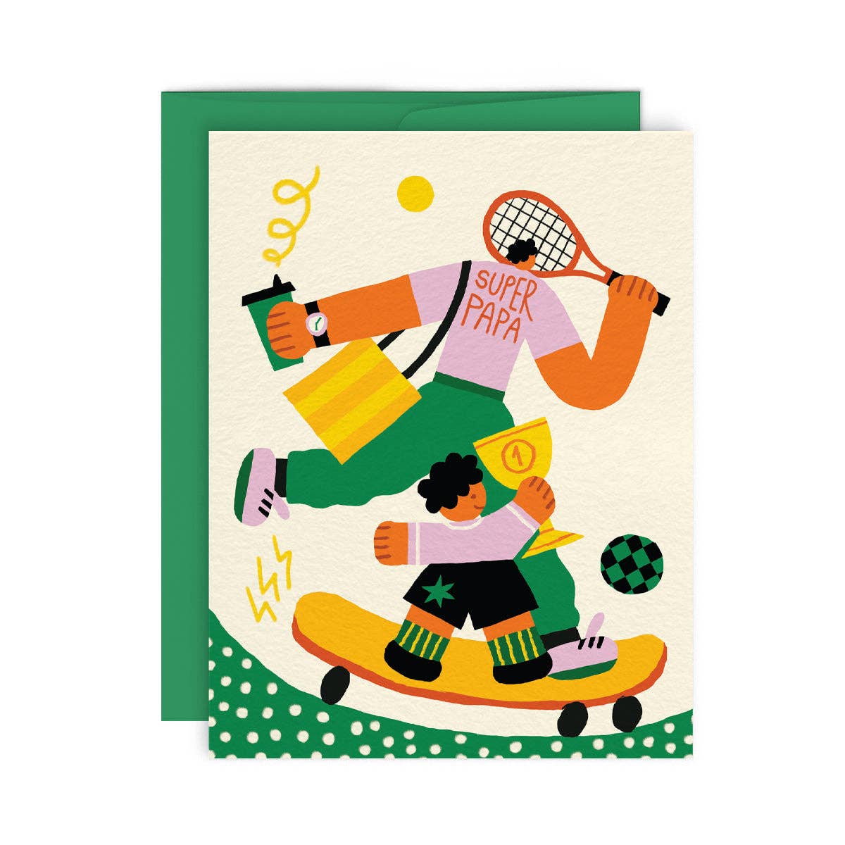 Paperole - SUPER PAPA Greeting Card