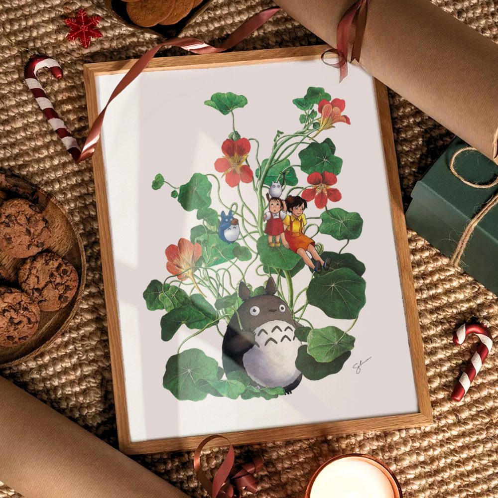 Clever Clippings - Ghibli Inspired: Totoro - Whispers of Adventure (8" X 10")