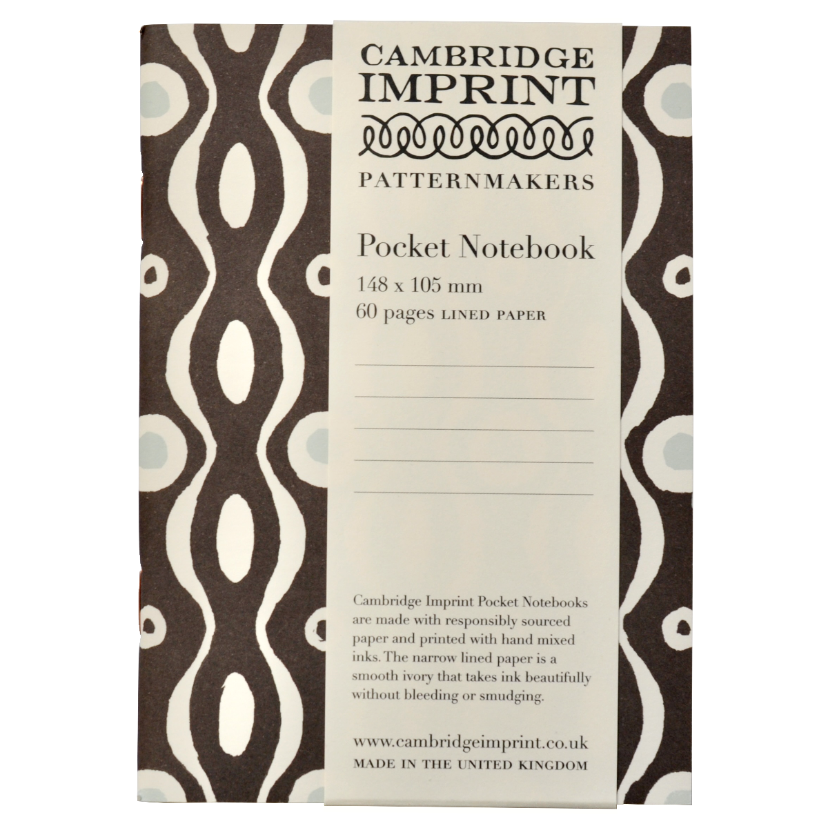 Cambridge Imprint - Pocket Notebook Persephone Charcoal and Pale Blue