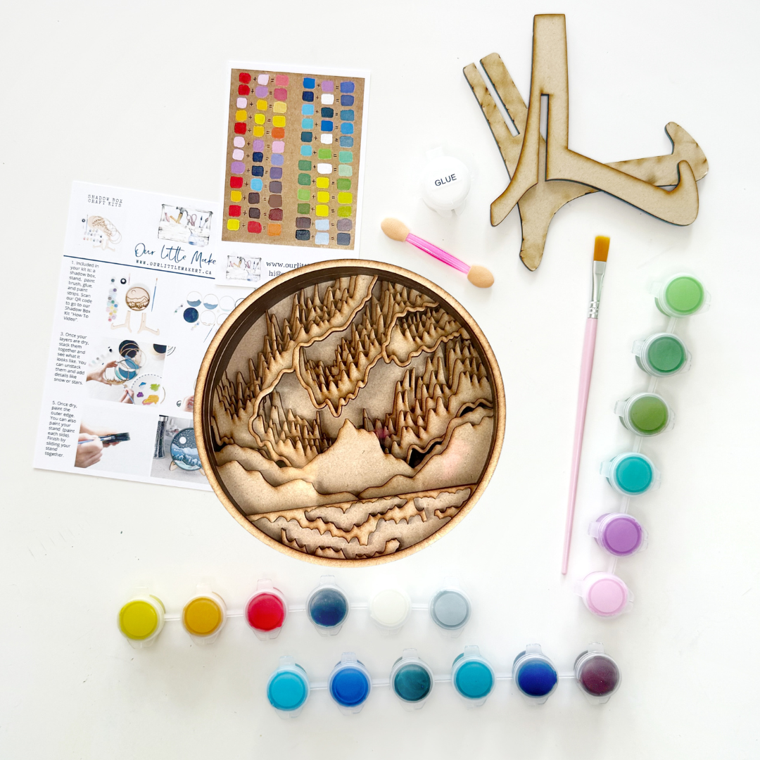 Our Little Makery - Northern Lights Shadow Box Kit