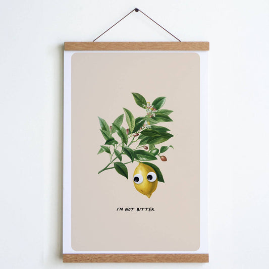 Stay Home Club - NOT BITTER (Googly Lemon) Print