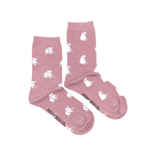 Friday Sock Co. - Women's Socks | White Cat