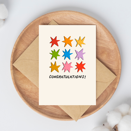 KÜKOO - STAR CONGRATULATIONS Card