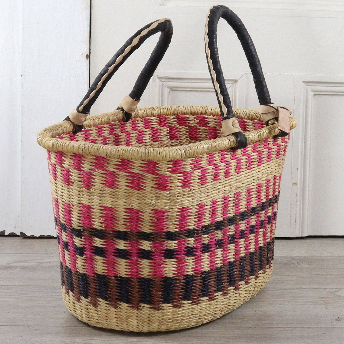 Big Blue Moma - Bolga Basket LARGE OVAL (Variety of Colours)