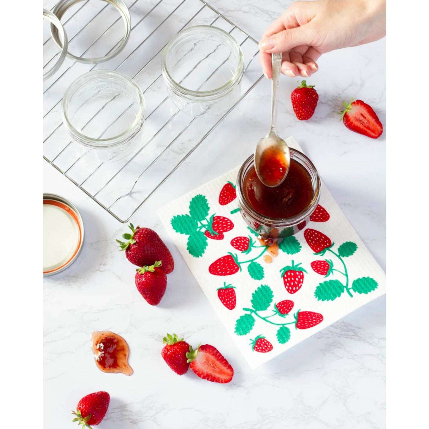 Ecologie - Strawberries Swedish Dishcloth