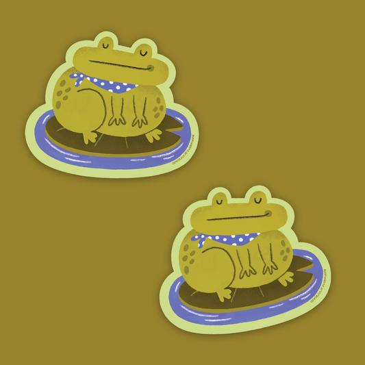 Anne-Julie Dudemaine - Grenouille Zen Sticker