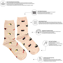 Friday Sock Co. - Women’s Beige Sushi Socks