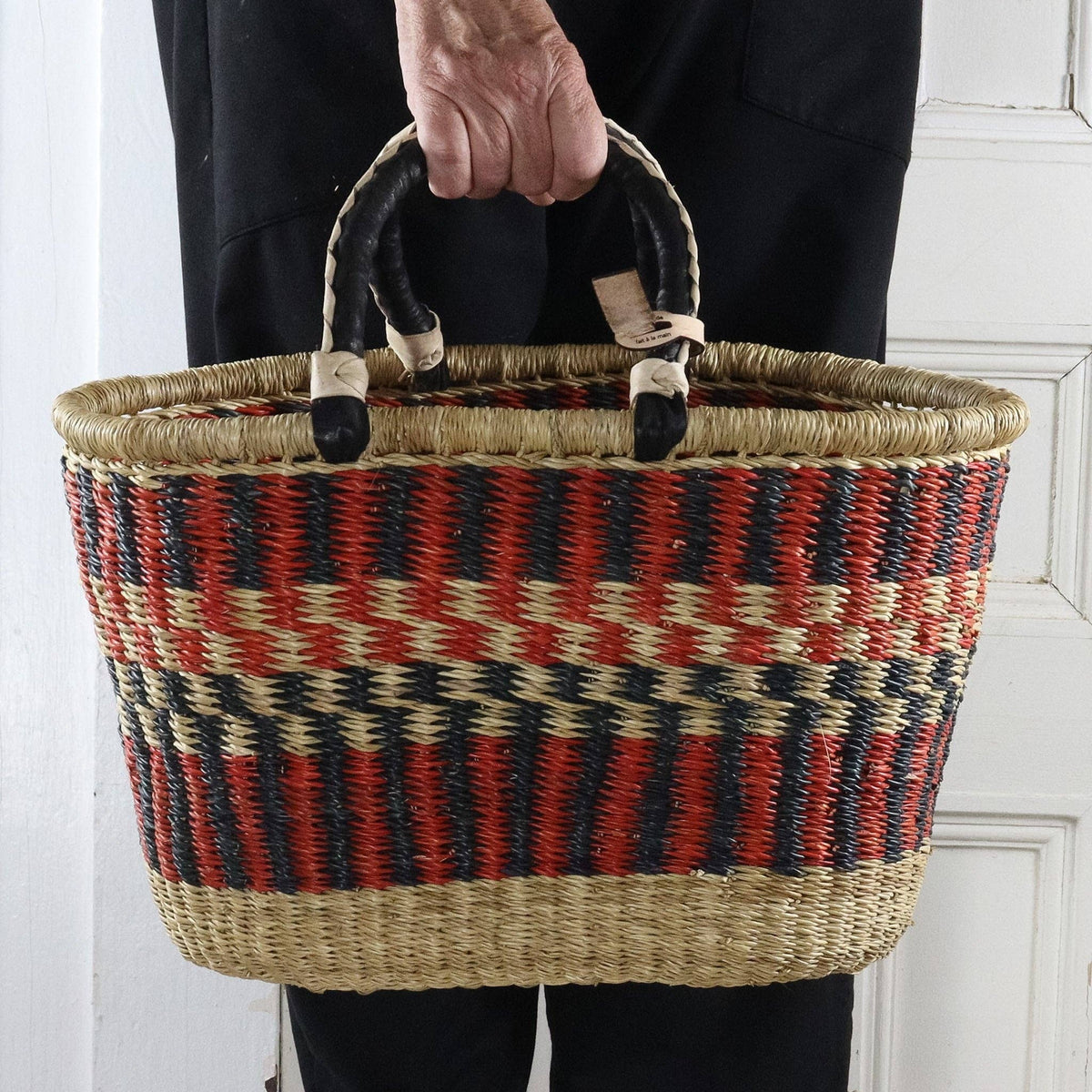 Big Blue Moma - Bolga Basket LARGE OVAL (Variety of Colours)