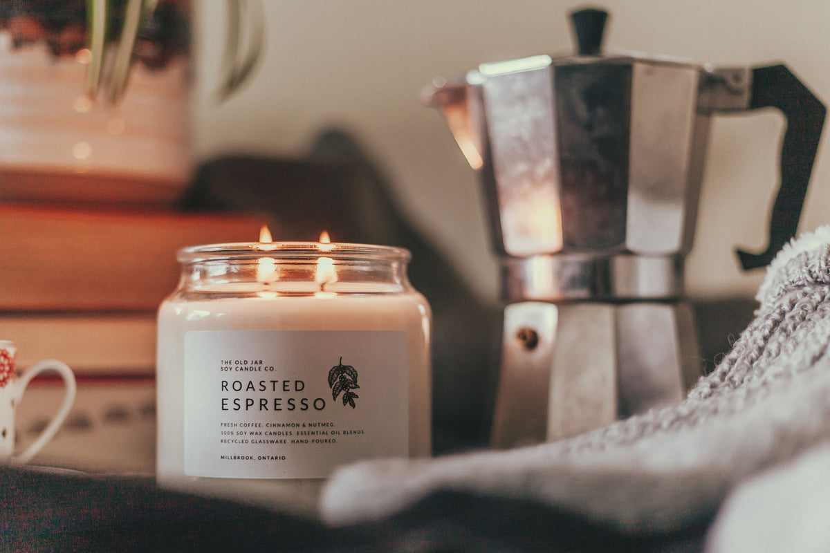 Old Jar Candle Co. - ROASTED ESPRESSO Soy Candle