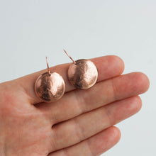 Copper Penny Drop Earrings