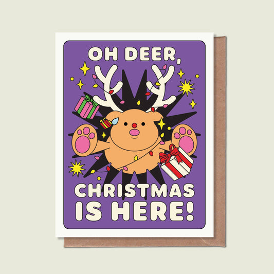 Épée Lapin Studio - Oh Deer Christmas Is Here Greeting Card