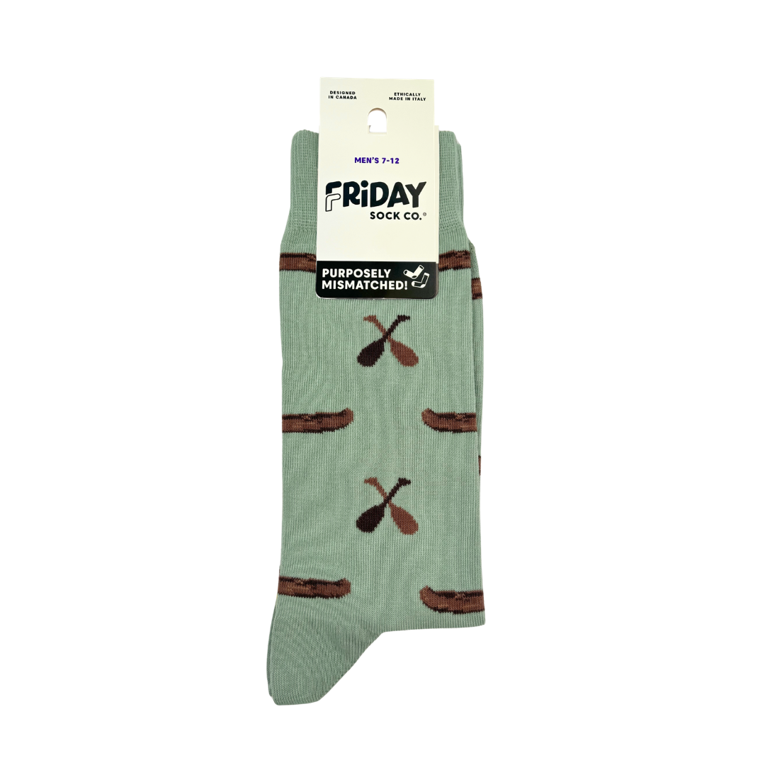 Friday Sock Co. - Men's Canoe & Campfire Mid-Calf Socks