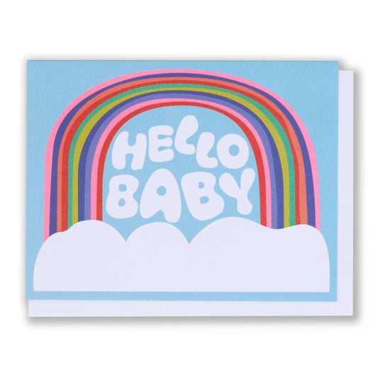 Banquet Workshop - Hello Baby Rainbow and Clouds Card
