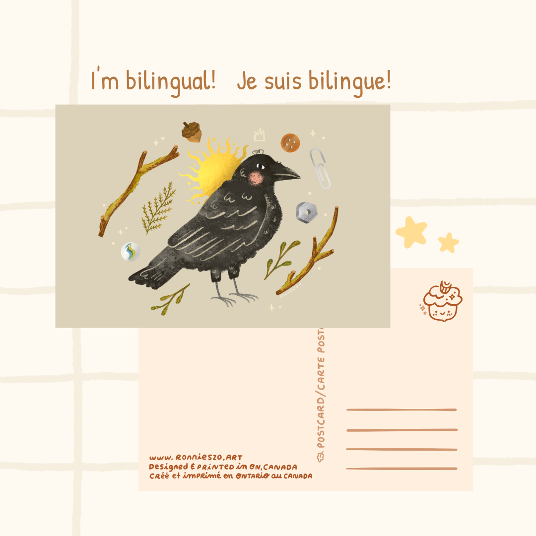 RonnieSzo Art - TRINKET CROW Postcard