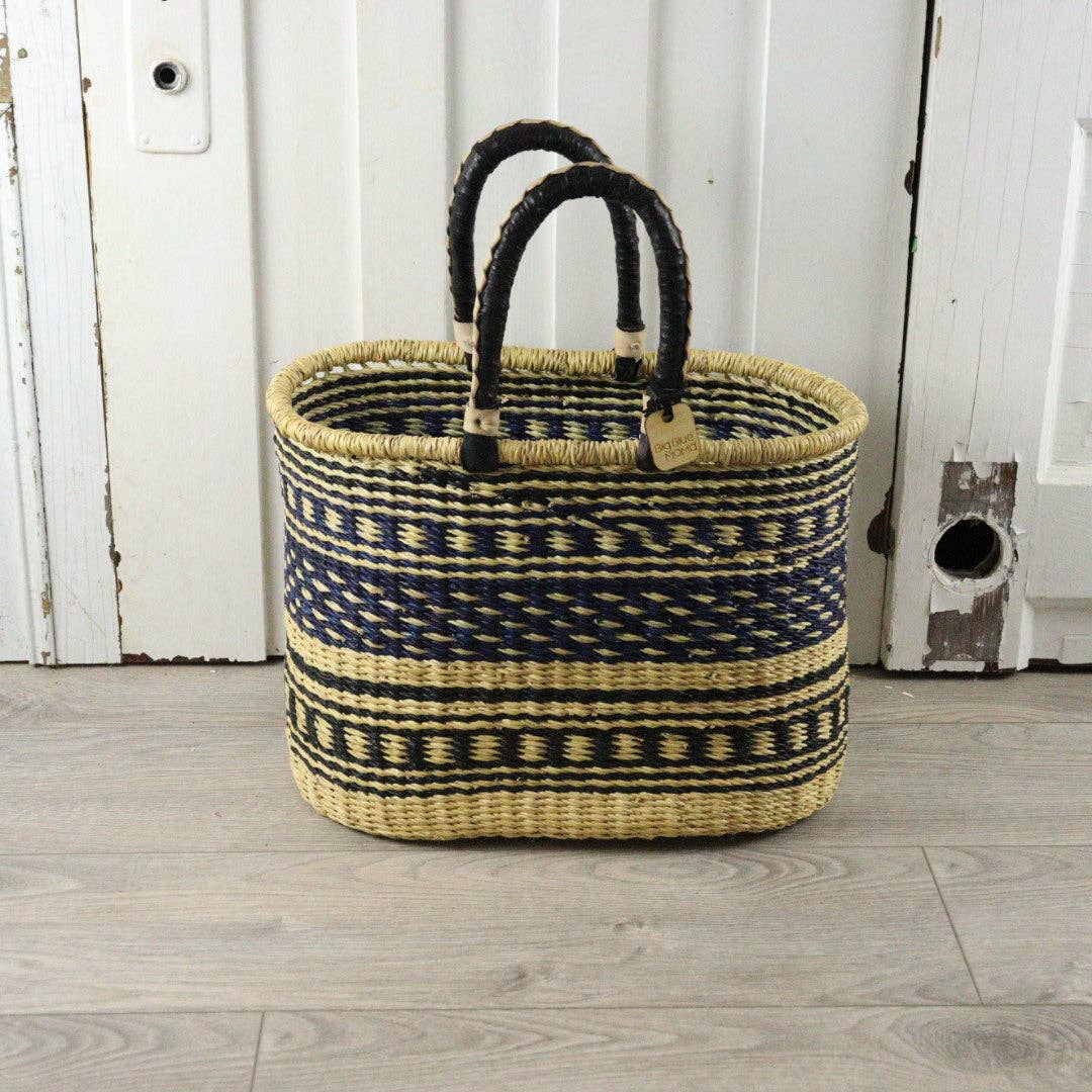 Big Blue Moma - Bolga Basket MEDIUM OVAL (Variety of Colours)
