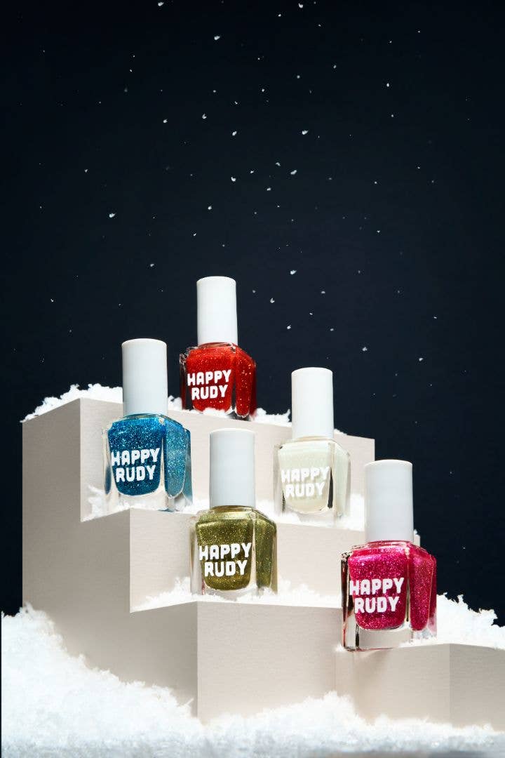 Happy Rudy - Holiday Rebel | Vegan Nail Polish | Green | Eco-Glitter